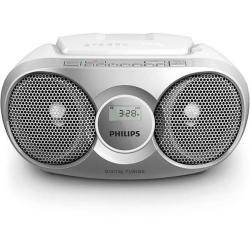 Prenosni radio Philips s CD-predvajalnikom AZ215S, srebrn