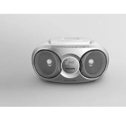 Prenosni radio Philips s CD-predvajalnikom AZ215S, srebrn