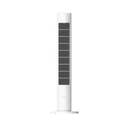 Sprednji pogled Xiaomi Smart Tower Fan 2 EU z visokim ozkim ohišjem, navpično zračno rešetko in minimalističnim belim dizajnom