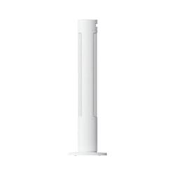 Xiaomi Smart Tower Fan 2 EU v beli barvi z ozkim stolpnim dizajnom, okroglim podstavkom in navpičnimi režami za izpih zraka
