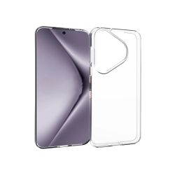 Gumiran ovitek (TPU) Huawei Pura 70 Pro, prozoren svetleč