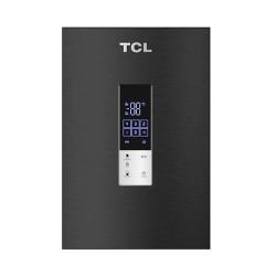 Detajl upravljalne plošče TCL hladilnika RP312BBE0 z digitalnim prikazom temperature, tipkami na dotik in nastavitvami delovanja Eco načina