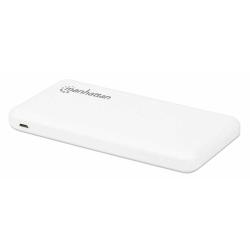 Prenosna zunanja baterija Manhattan, 10.000 mAh, 2x USB-A (2,1A in 1A), 1x USB-C, bela_1