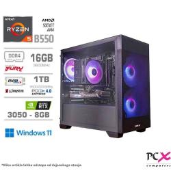 Računalnik PCX Exton, Ryzen 5 5600/16GB/1TB/RTX3050/RGB/W11H