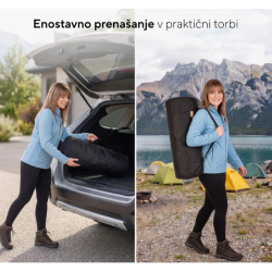 Svilanit spalna podloga z torbo, enostavno prenašanje, idealna za kampiranje in potovanja.