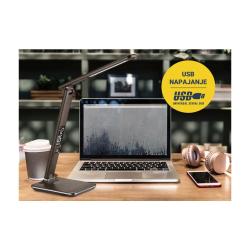Usnjena namizna LED-svetilka Platinet PDLU13, rjava_5