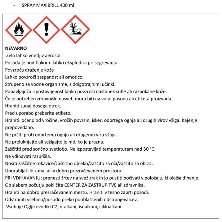 Antistatik sprej Maxibrill, različni vonji, 400 ml_2