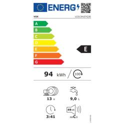 Pomivalni stroj VOX LCS 13A1EYQ3E, D, 13 pog., AquaStop, AquaZone, siva