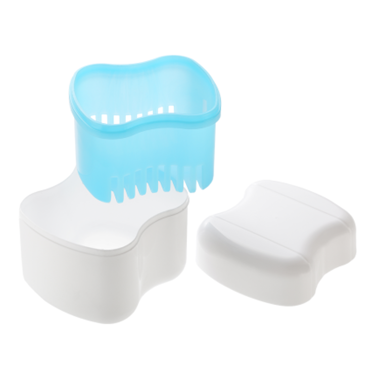 Posodica za zobno protezo Mediblink M039, modra