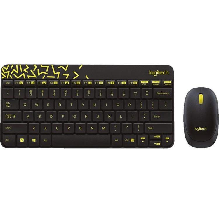 Komplet brezžične tipkovnice in miške Logitech MK240, črna