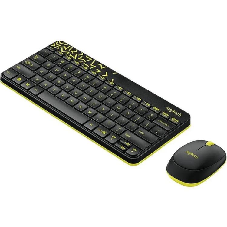 Komplet brezžične tipkovnice in miške Logitech MK240, črna