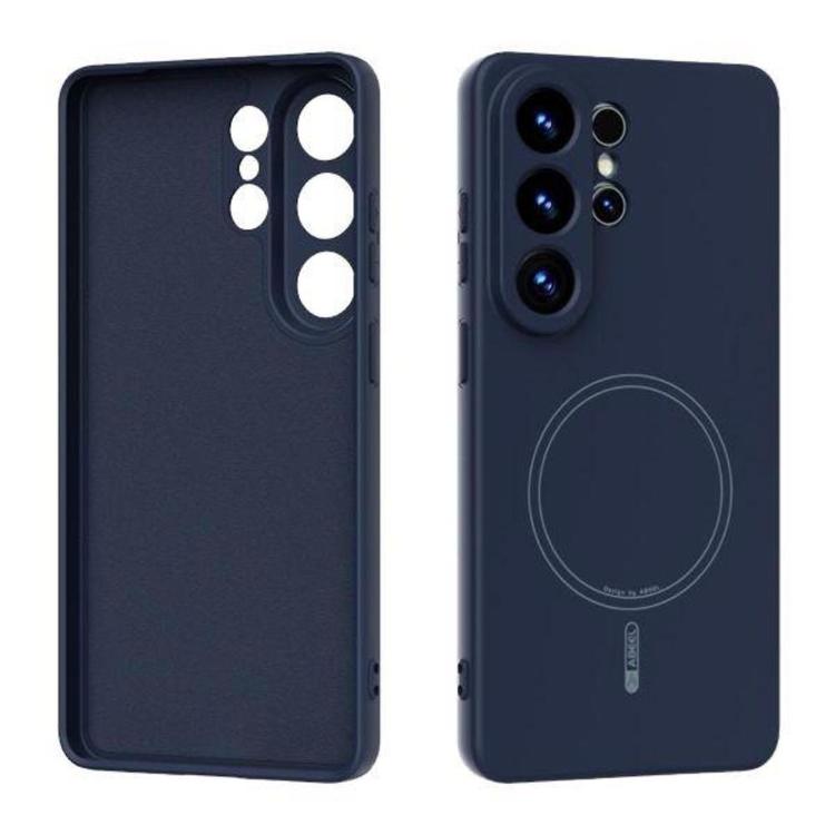 Gumiran temno moder magnetni TPU ovitek za Samsung Galaxy 26S Ultra serije z vgrajenim magnetnim obročem za brezžično polnjenje