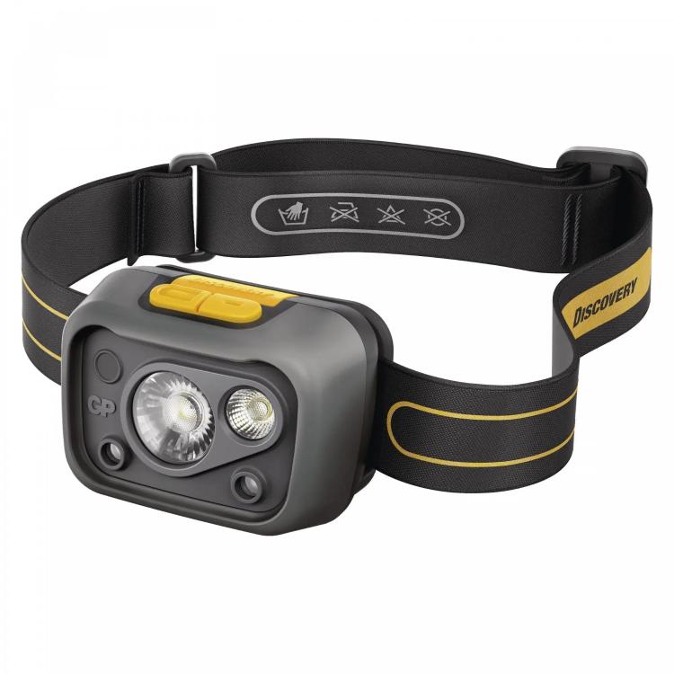 Naglavna LED svetilka GP Discovery CHW54, 375 lm
