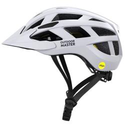 Kolesarska čelada Outdoor Master GEM, MIPS, bela, L