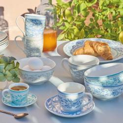Set skodelic s podstavkom, porcelan, 200 ml, 6 kos