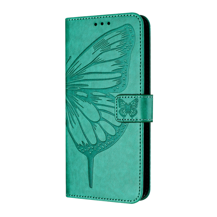 Turkizna preklopna torbica WLGO Butterfly za Samsung Galaxy S26 FE z elegantnim dizajnom, magnetnim zapiranjem in zaščito celotnega telefona.