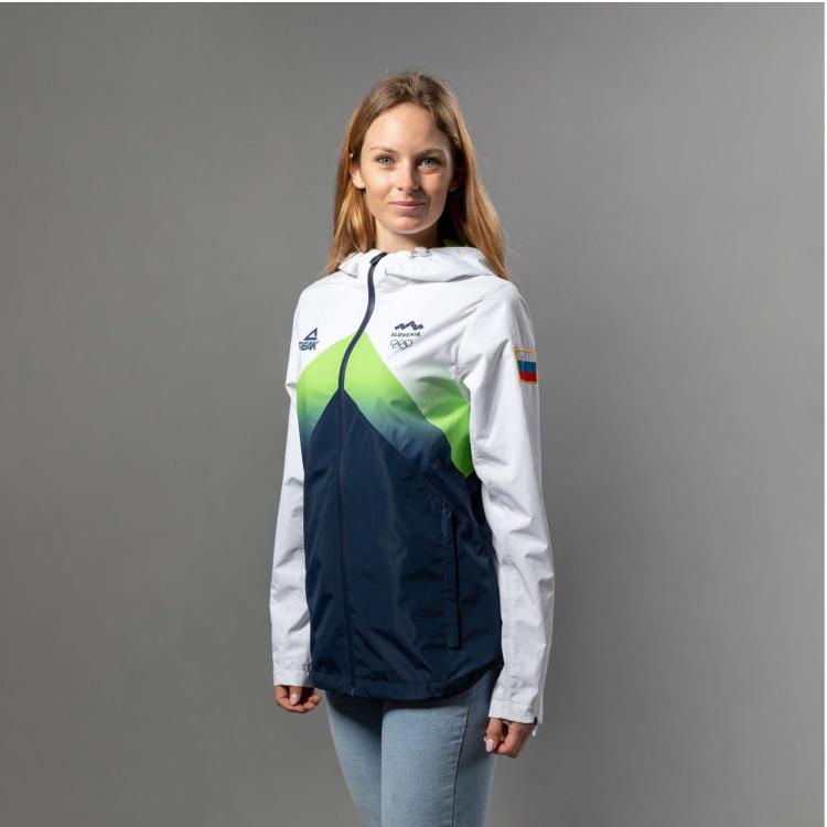 Ženska jakna s kapuco Peak ZFA4206, modro - bela, velikost M