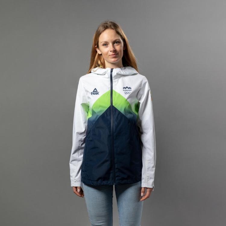 Ženska jakna s kapuco Peak ZFA4206, modro - bela, velikost M