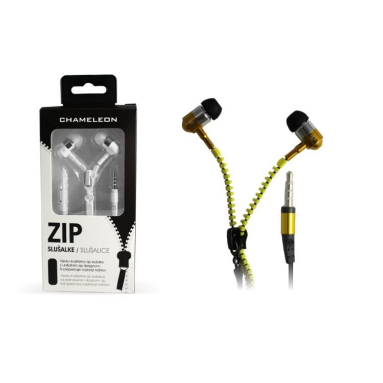 Ušesne slušalke Chameleon 3.5 HI-FI, ZIP 2040, mikrofon, žične stereo slušalke, rumene