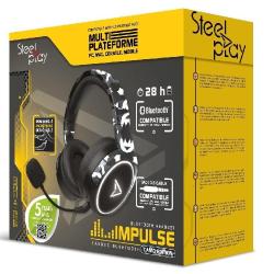 Brezžične slušalke Steelplay Impulse – čist zvok, udobno prileganje in brezžična svoboda za vsakodnevno poslušanje in igranje.