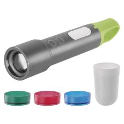 Ročna polnilna LED svetilka, 600 lm, 1 200 mAh, kovinska