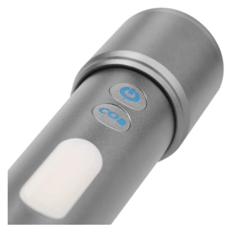 Ročna polnilna LED svetilka, 600 lm, 1 200 mAh, kovinska