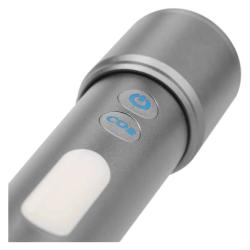 Ročna polnilna LED svetilka, 600 lm, 1 200 mAh, kovinska