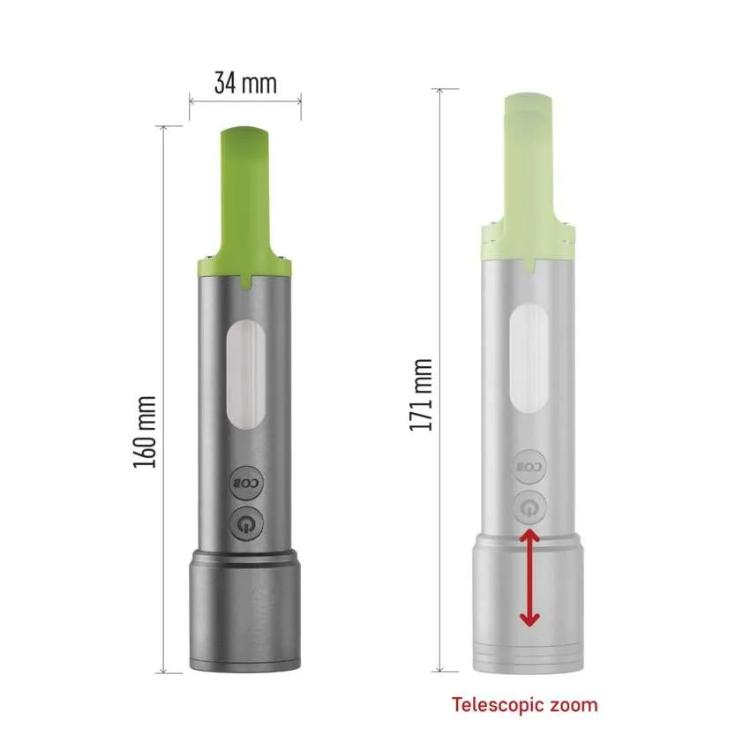 Ročna polnilna LED svetilka, 600 lm, 1 200 mAh, kovinska