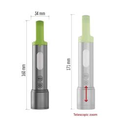 Ročna polnilna LED svetilka, 600 lm, 1 200 mAh, kovinska