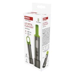 Ročna polnilna LED svetilka, 600 lm, 1 200 mAh, kovinska
