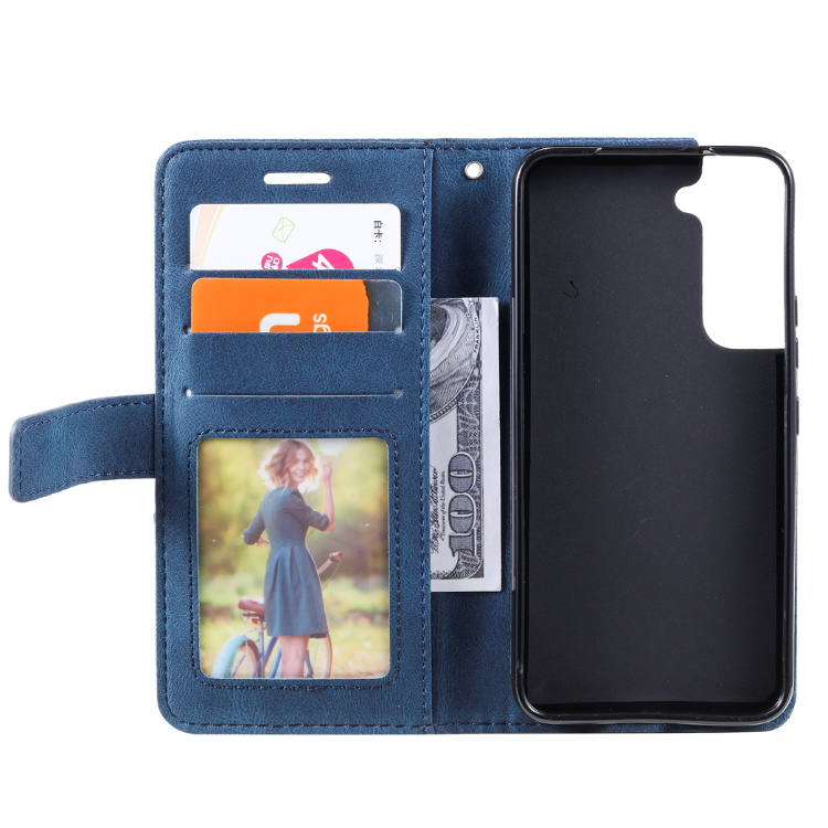 Samsung Galaxy S22+, preklopna torbica (WLGO-Lines), modra_6