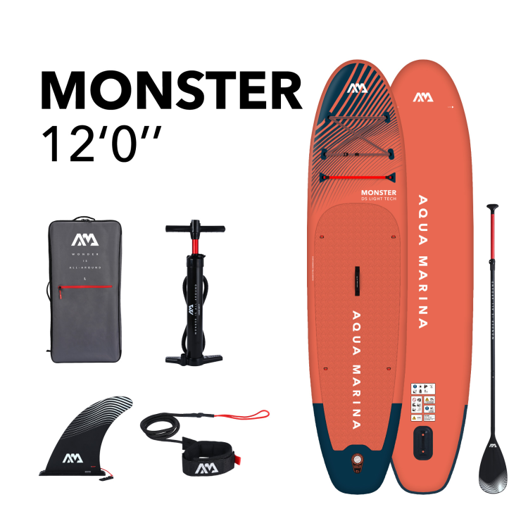 Napihljiv SUP Aqua Marina Monster 12’0” (BT-23MOP), oranžna