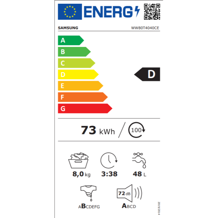 Pralni stroj Samsung WW80T4040CE/LE, 8kg
