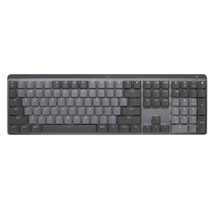 Brezžična mehanska tipkovnica Logitech MX Illuminated Performance, Bluetooth, grafitna