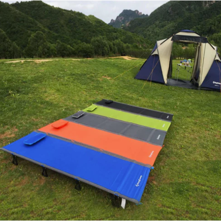 Ultralahka zložljiva postelja KingCamp KC3986, 190 x 64 x 12 cm, modra