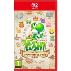 Copilot said: Yoshi and the Mysterious Book za Nintendo Switch 2, uradna naslovnica z Yoshijem in liki iz zgodbe, ilustriran knjižni slog, PEGI 7.
