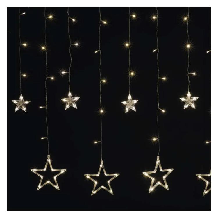 Božični zastor zvezde Emos, LED, 185x105 cm, notranji, topla bela