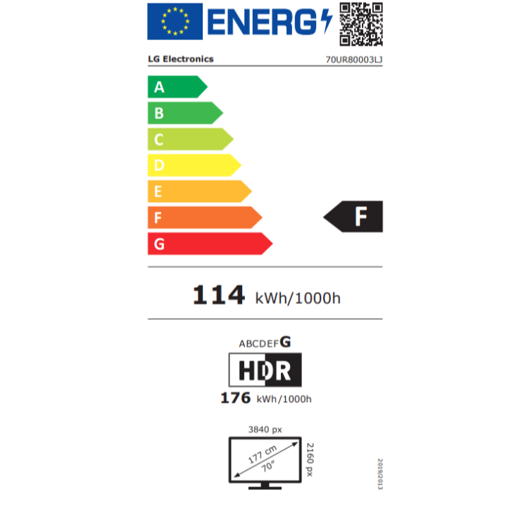 Televizor LG 70UR80003LJ 4K UHD Smart TV, diagonala 177 cm