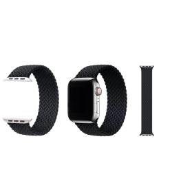 Najlonski pašček Chic (vel.S) za Apple Watch (42/44/45 mm), črn, dolžina 15 cm_1