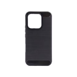 Črn TPU ovitek za Honor 600 Lite z brušeno teksturo in ojačanimi robovi nudi zanesljivo zaščito pred praskami, udarci in obrabo