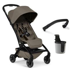 Joolz Aer² športni voziček v barvi Hazel Brown z dodatki, odbijačem in držalom za skodelico.