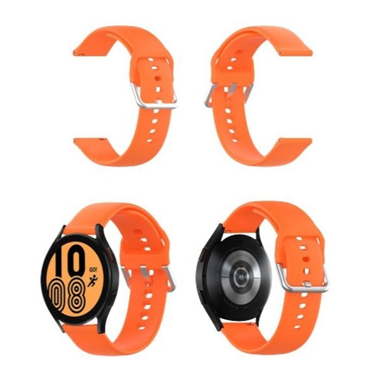 Silikonski pašček za Samsung Watch4, 20 mm, oranžen_1
