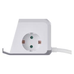 Podaljšek Emos kocka 2 m / 2 vtičnice / beli / 2×USB-A+1×USB-C+Qi / 1,5 mm2