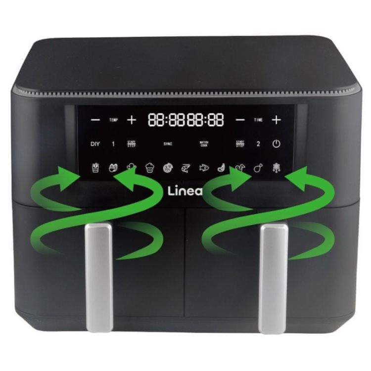 Cvrtnik na vroči zrak Linea LAFD-0614, 9 l, dvojni, 2400 W