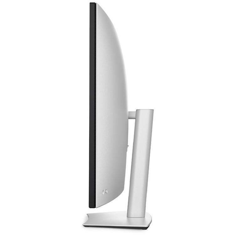 Stranski profil Dell UltraSharp U5226KW z ukrivljenim zaslonom, tankim ohišjem in ergonomskim stojalom.