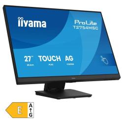 iiyama ProLite T2754MSC‑B1AG, 27" večtočkovni monitor na dotik, Full HD IPS zaslon, nastavljivo nagibno stojalo.