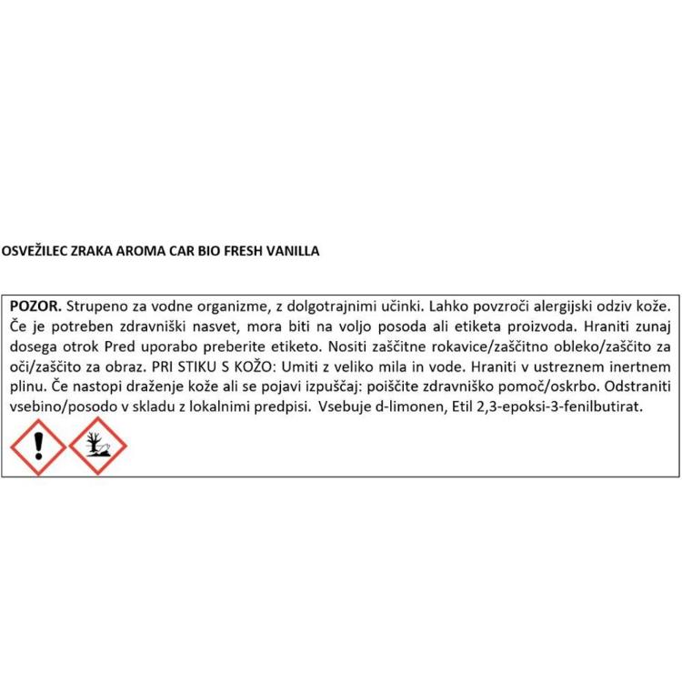 Osvežilec zraka Aroma Car Bio Fresh Vanilla_2