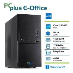 Namizni računalnik PCplus e-office i5-12400 16GB 1TB NVMe SSD Windows 11 Home
