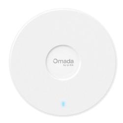 Dostopna točka TP-Link Omada z elegantno stropno zasnovo, diskretno belo površino in LED-indikatorjem omogoča zanesljivo ter hitro brezžično omrežno povezljivost v poslovnih in javnih okoljih.