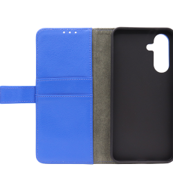 Modra preklopna torbica za Samsung Galaxy A37 5G z magnetnim zapiranjem nudi zanesljivo zaščito in eleganten videz.